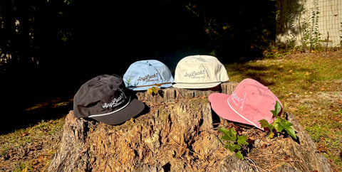 cane pole fishing lazy tree bank hat Any Luck Classic Rope Hat - Premium Fishing Snapback